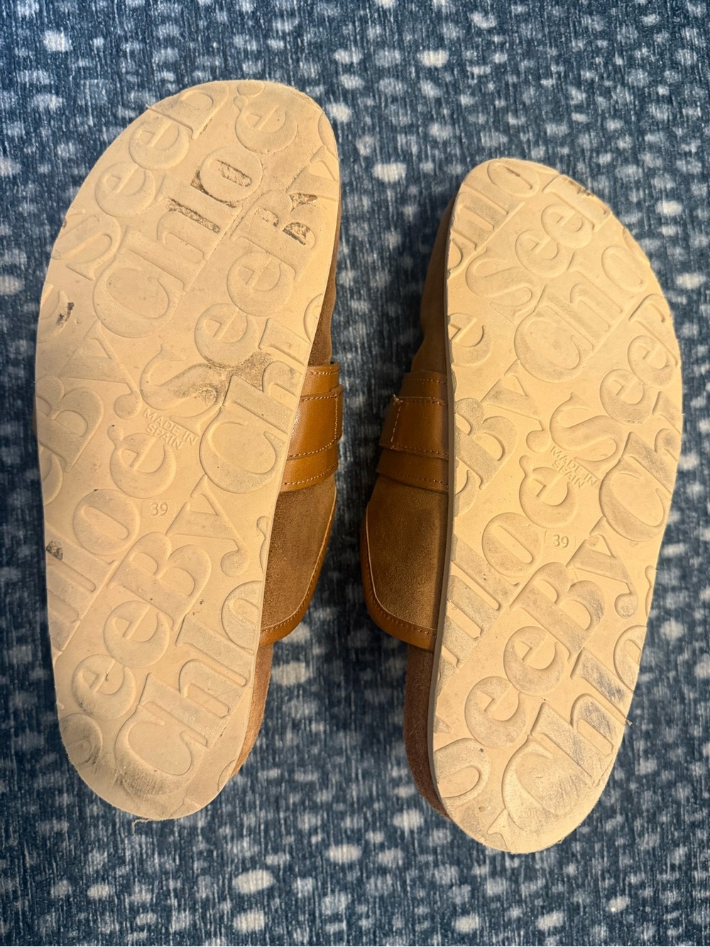 See By Chloe “Gema” Mules Size 39 Brown Suede and Leather Buckle Embellishent - Picture 6 of 8